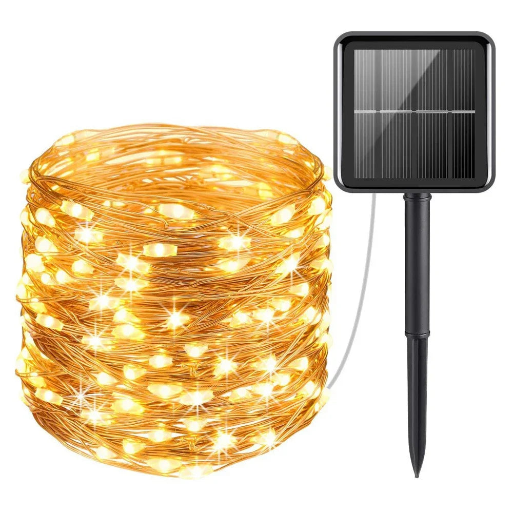 LED Solar Light Outdoor Garden Fairy String Light Led Twinkle Waterproof Lamp for Christmas Patio Tree Party 6M/12M/23M/33M